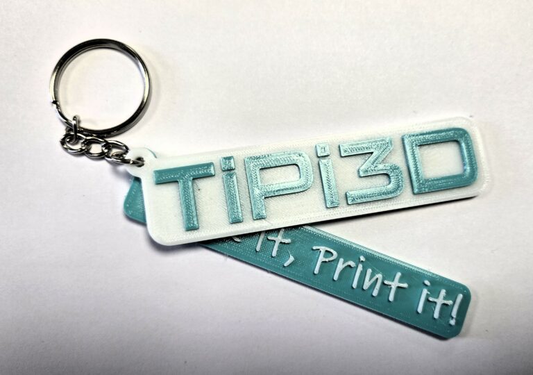 Porte-clés souple TPU impression 3D personnalisé logo TiPi3D — TiPi3D
