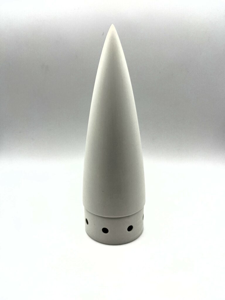 Coiffe missile résine céramique impression 3D R&D défense isolation thermique CEM — TiPi3D